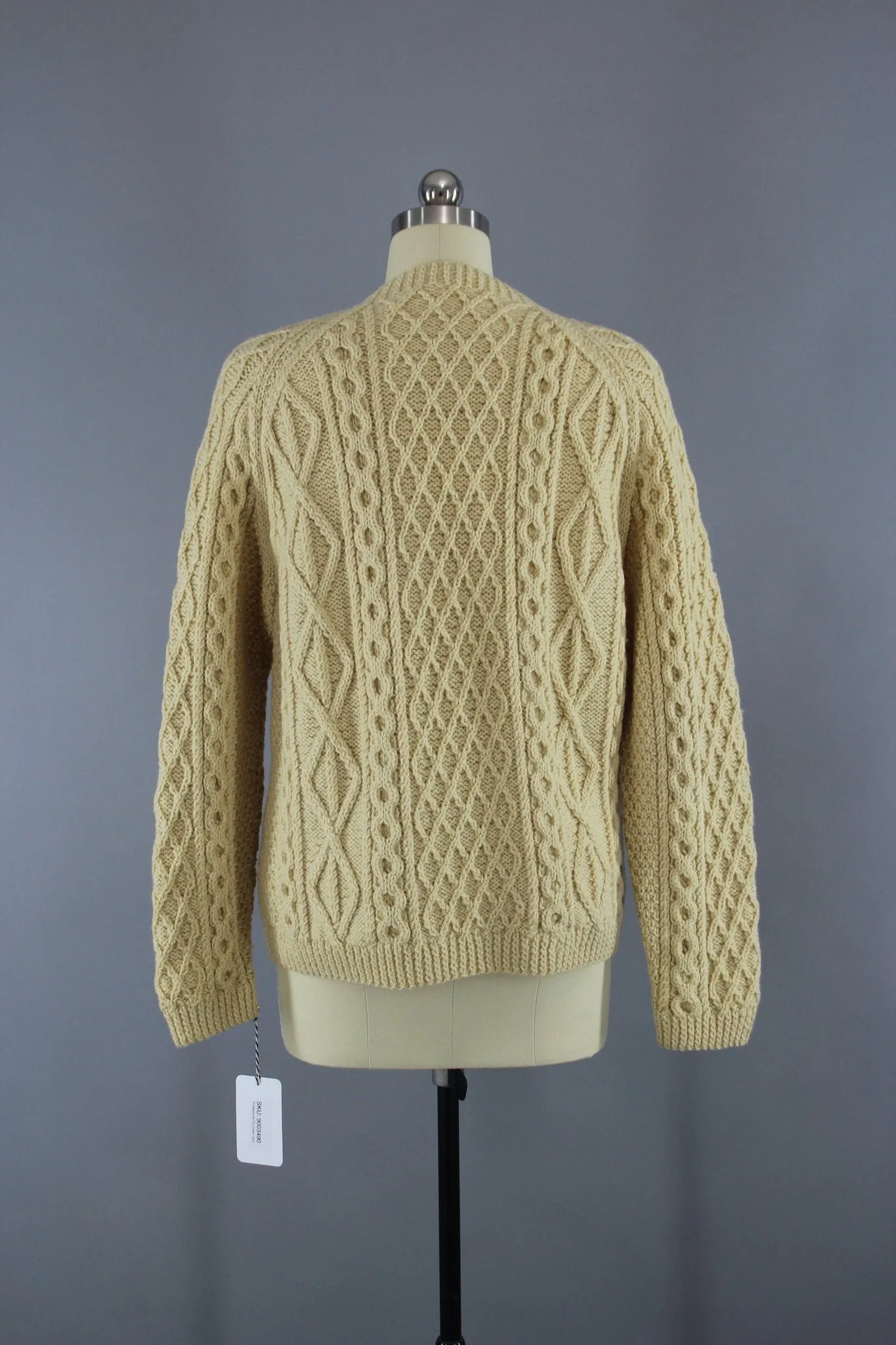 1960s Vintage Irish Wool Cardigan Sweater