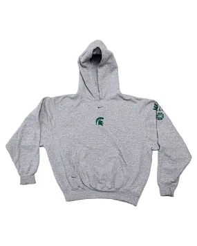 1990s Vintage Nike Center Swoosh Michigan State University MSU Hooded Sweatshirt