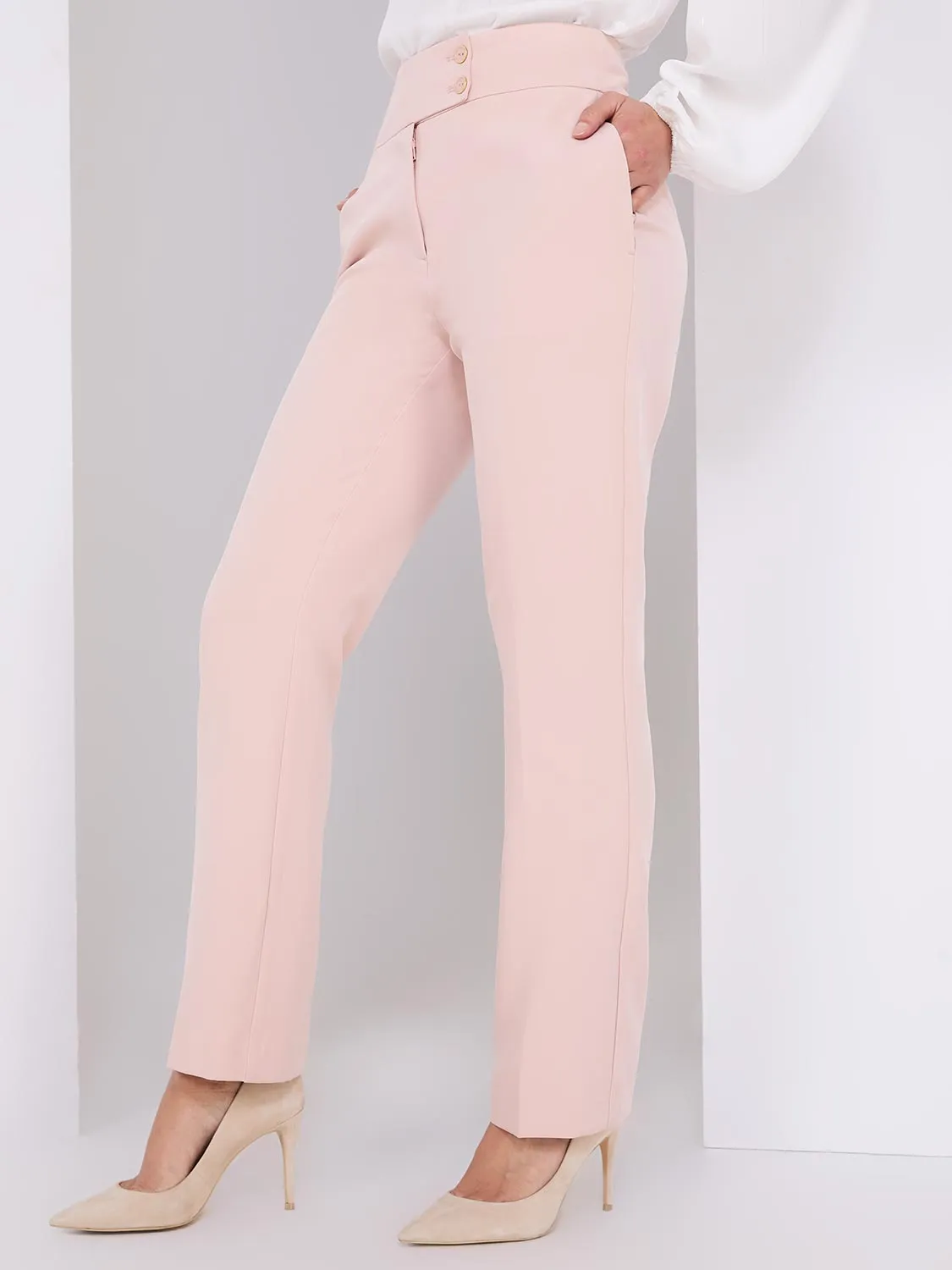 2-Button Ankle Pants