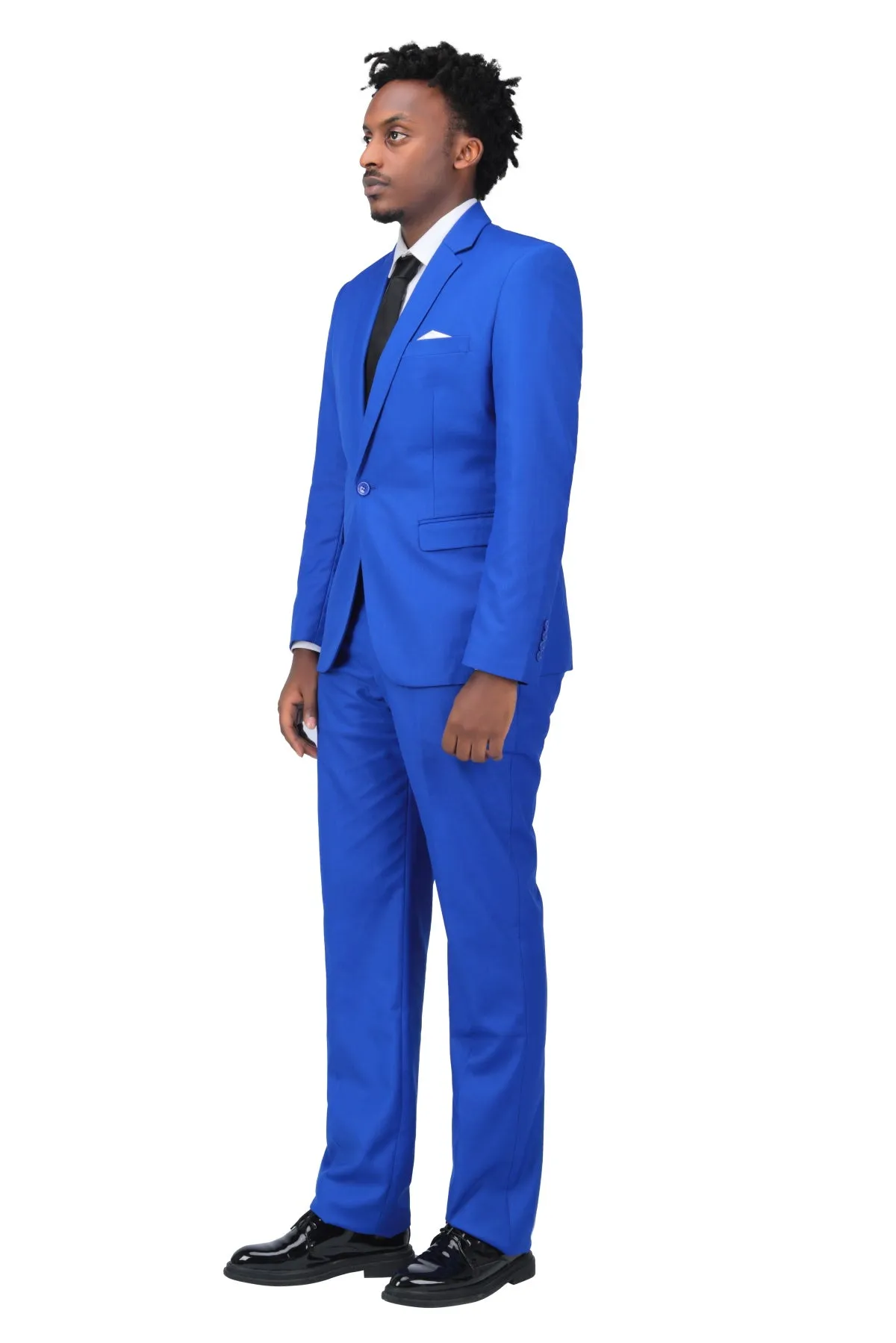 2-Piece Slim Fit Simple Designed Blue Suit