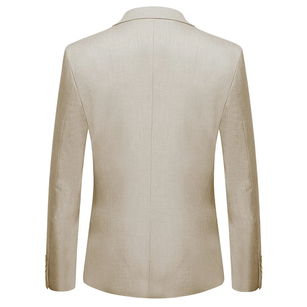 3-Piece One Button Formal Suit Beige Suit