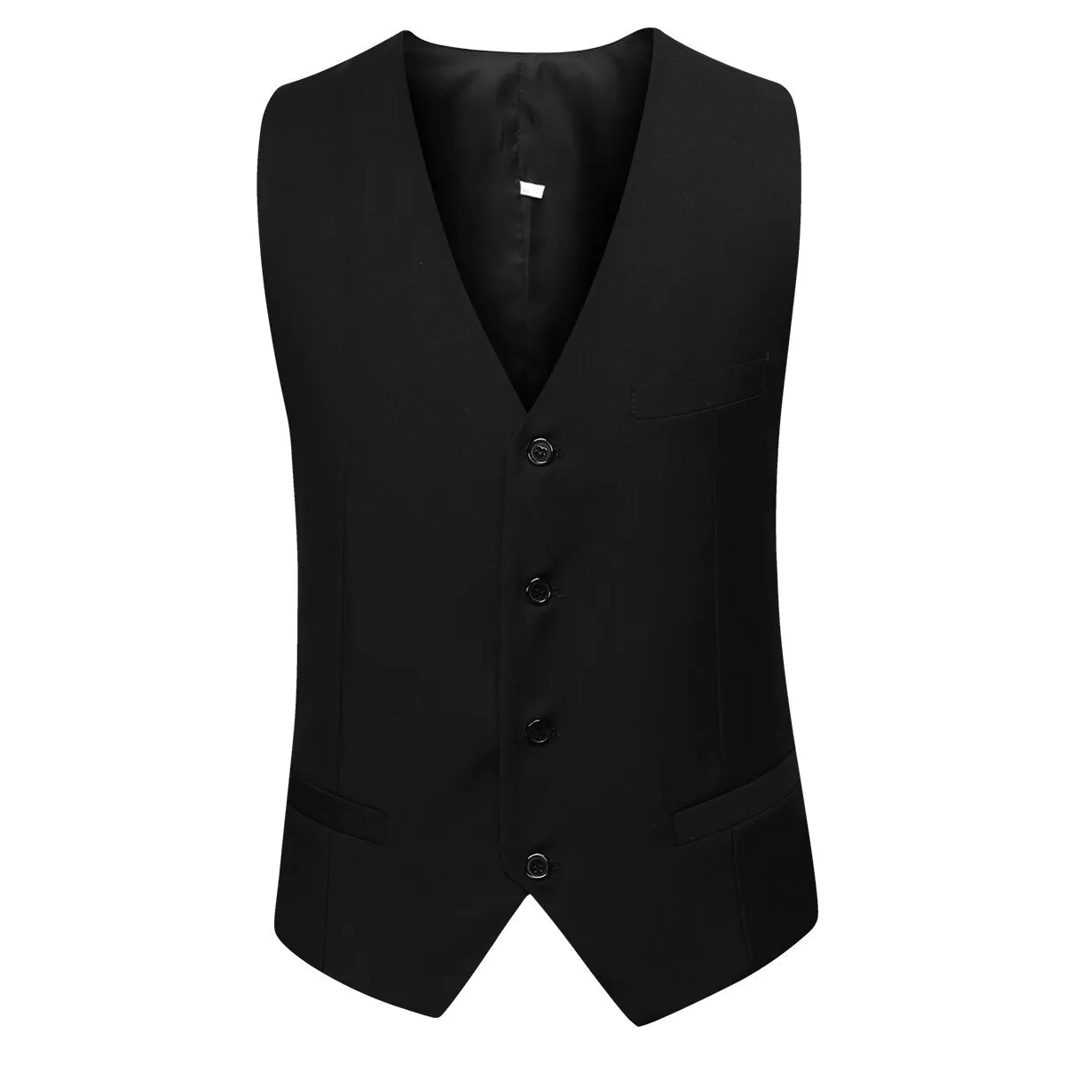 3-Piece One Button Formal Suit Black Suit