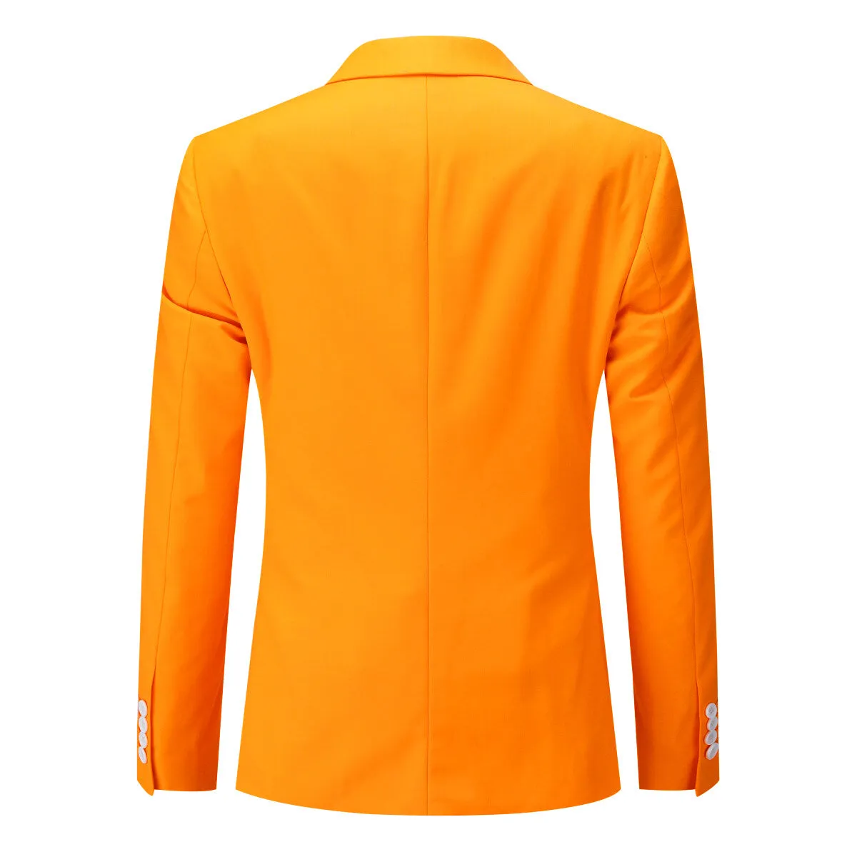 3-Piece One Button Formal Suit Orange Suit