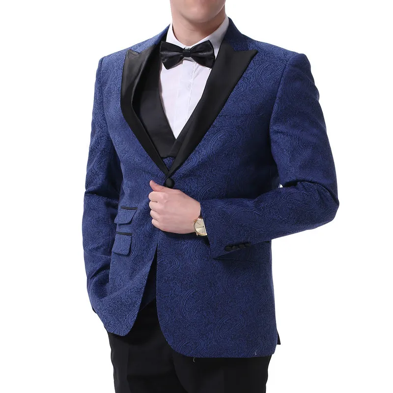 3-Piece Slim Fit Dress Suit Navy