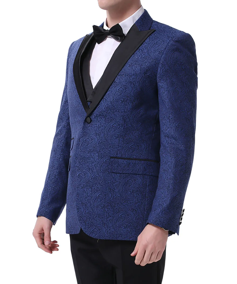 3-Piece Slim Fit Dress Suit Navy