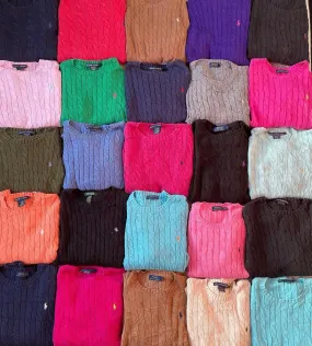 A grade Ralph Lauren cable knit sweater -25 pieces