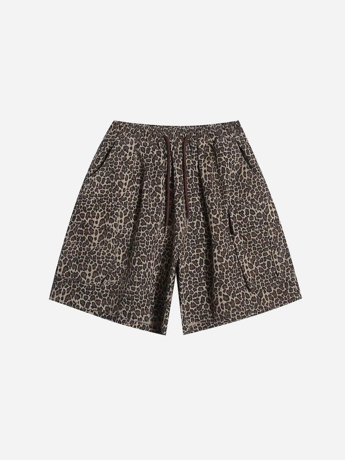 Aelfric Eden Drawstring Leopard Print Shorts