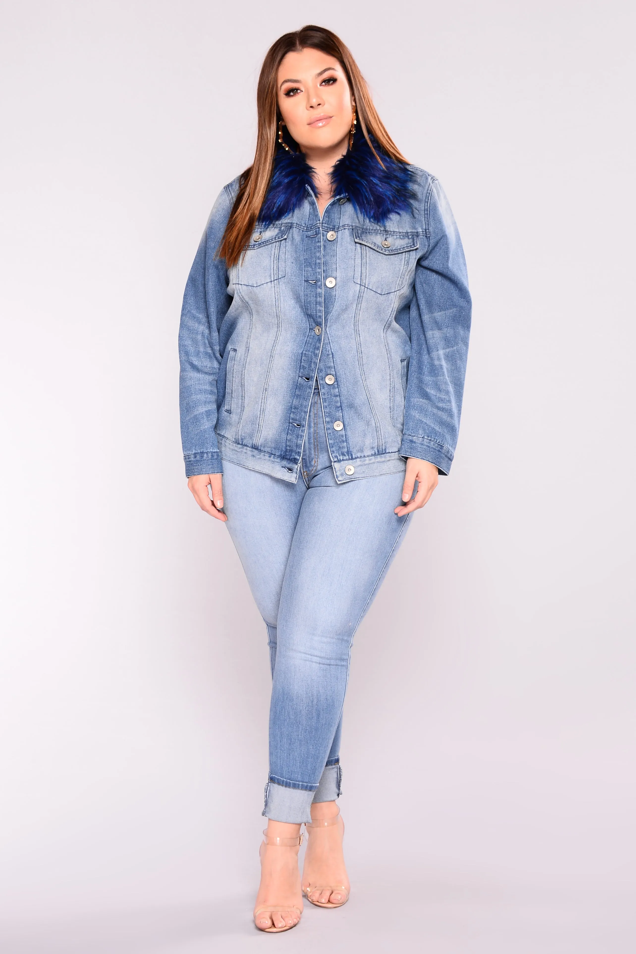 Alessandra Oversized Denim Jacket - MediumWash/Blue