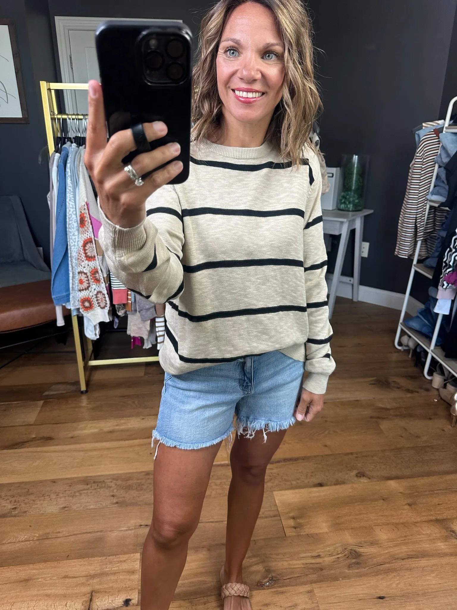 All To Myself Lightweight Striped Sweater - Multiple Options