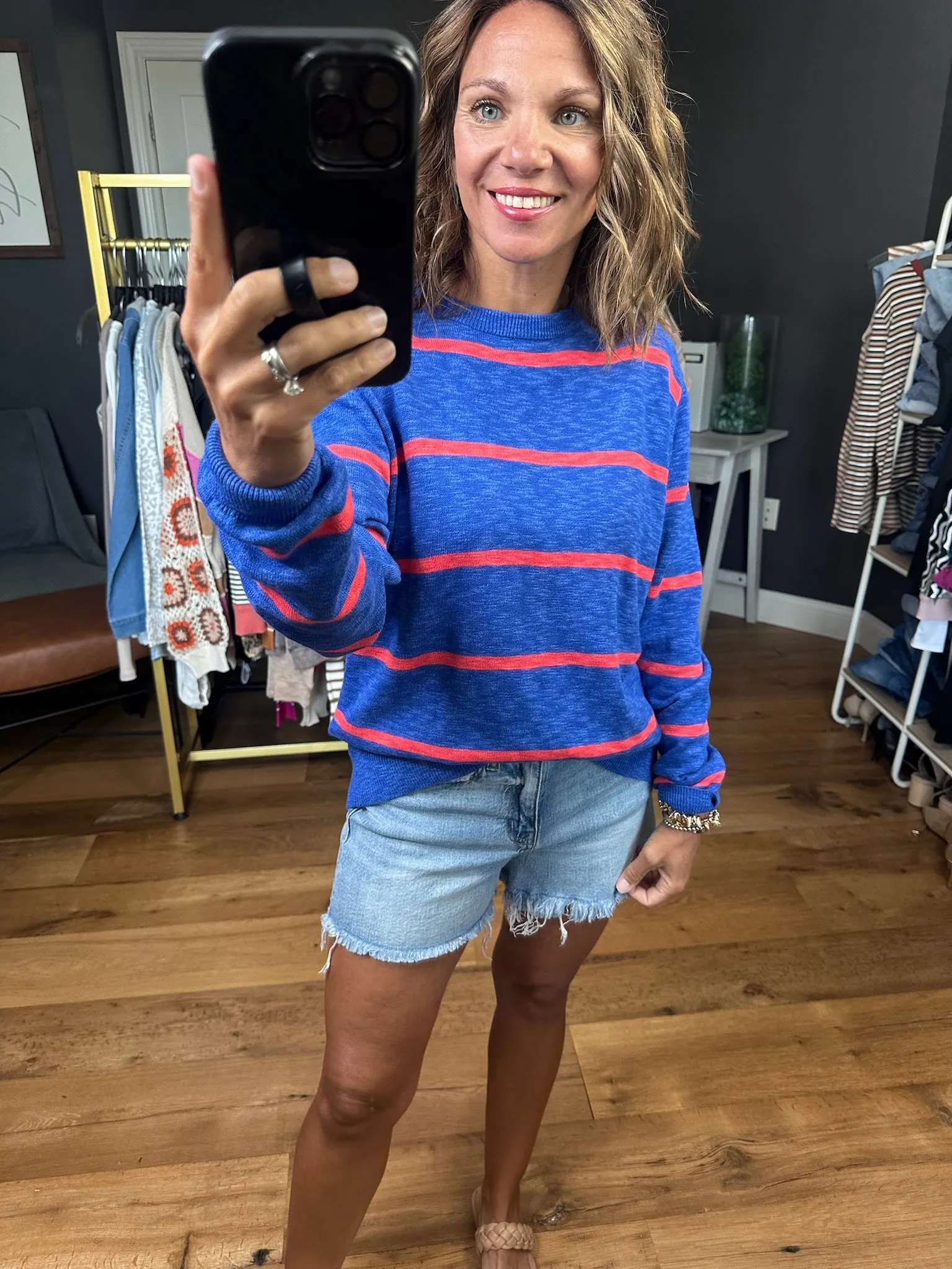 All To Myself Lightweight Striped Sweater - Multiple Options