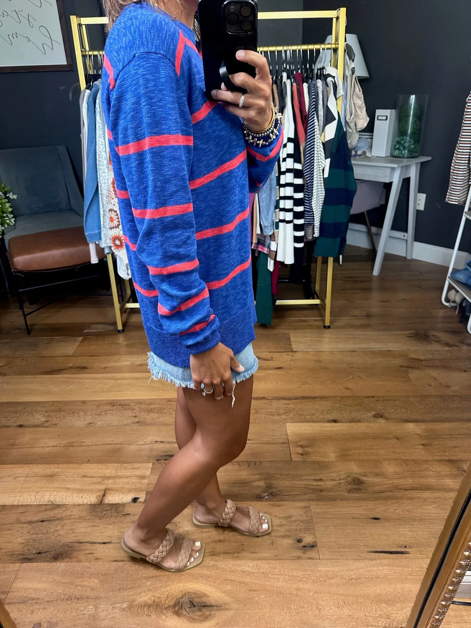 All To Myself Lightweight Striped Sweater - Multiple Options