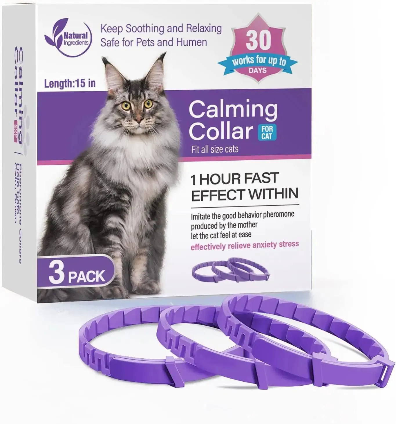 Anxiety-Relief Calming Pheromone Collars