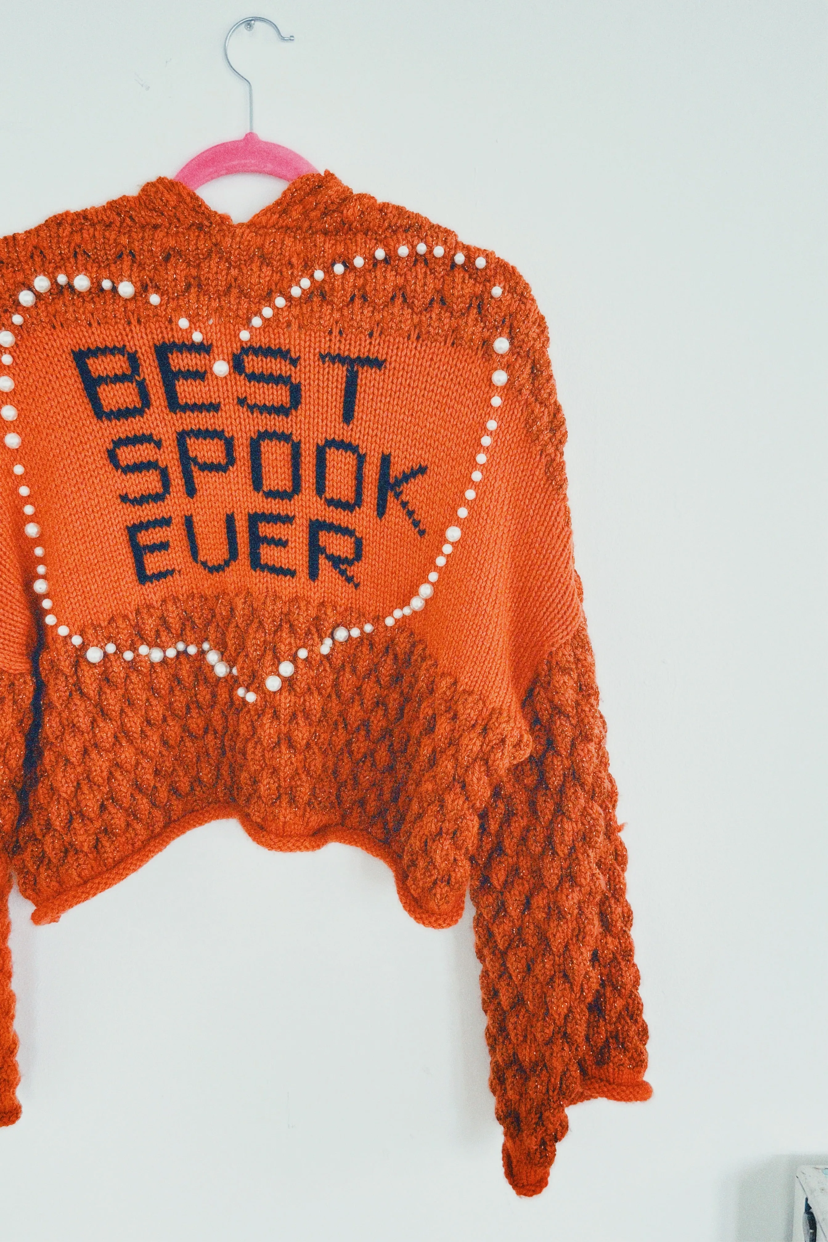 Autumn Bee Bubble BEST.SPOOK.EVER Knit Jacket