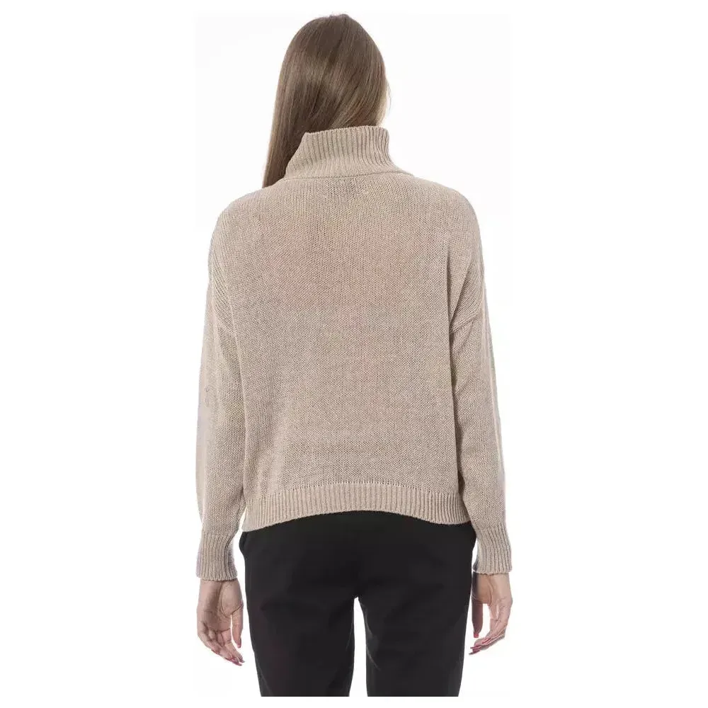 Baldinini Trend Beige Wool Women Sweater