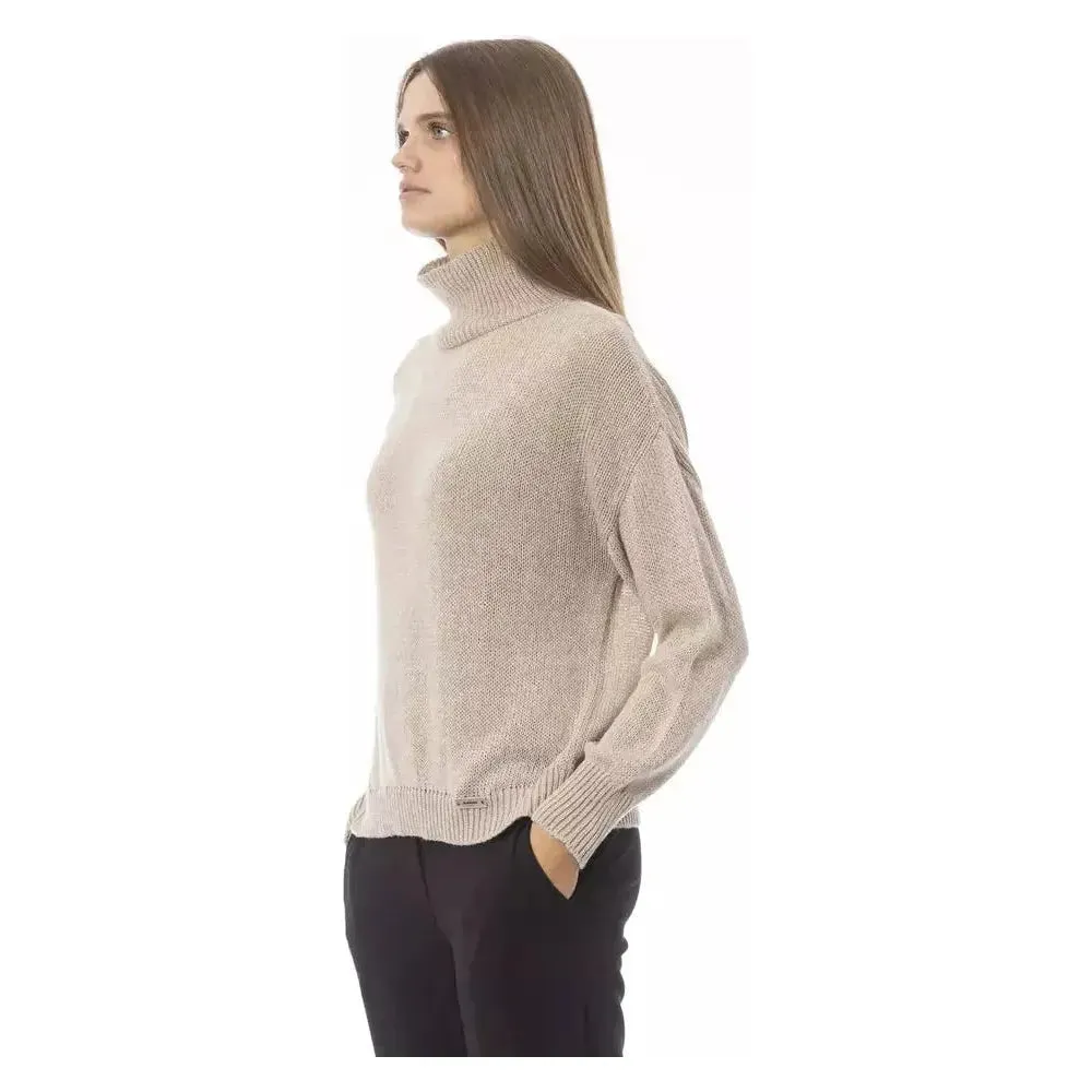 Baldinini Trend Beige Wool Women Sweater