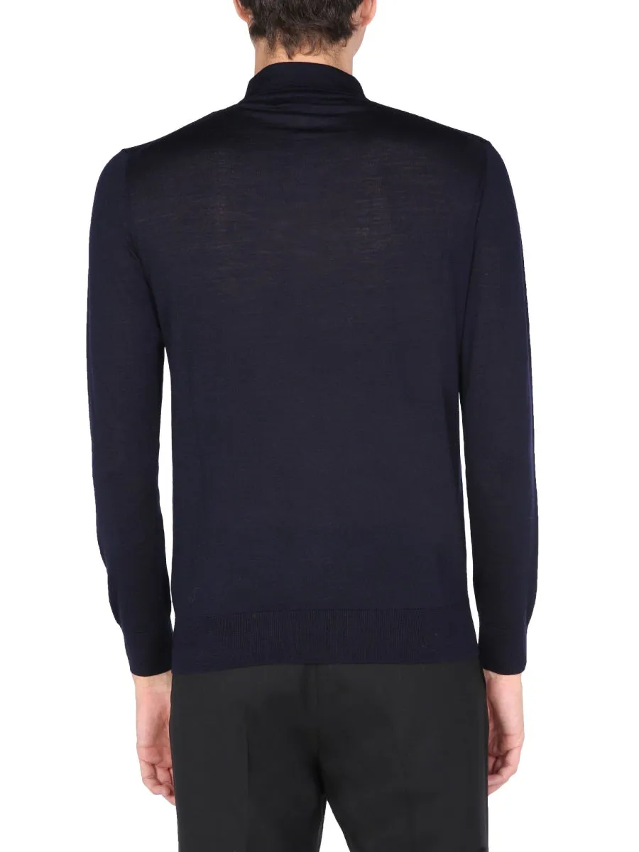 Ballantyne Long-Sleeved Polo Collar Sweater