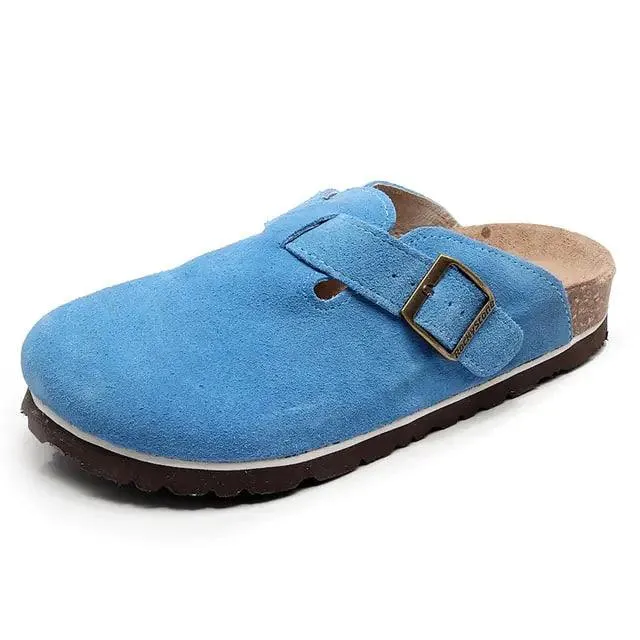 Baotou Women Closed Toe Cork Slippers