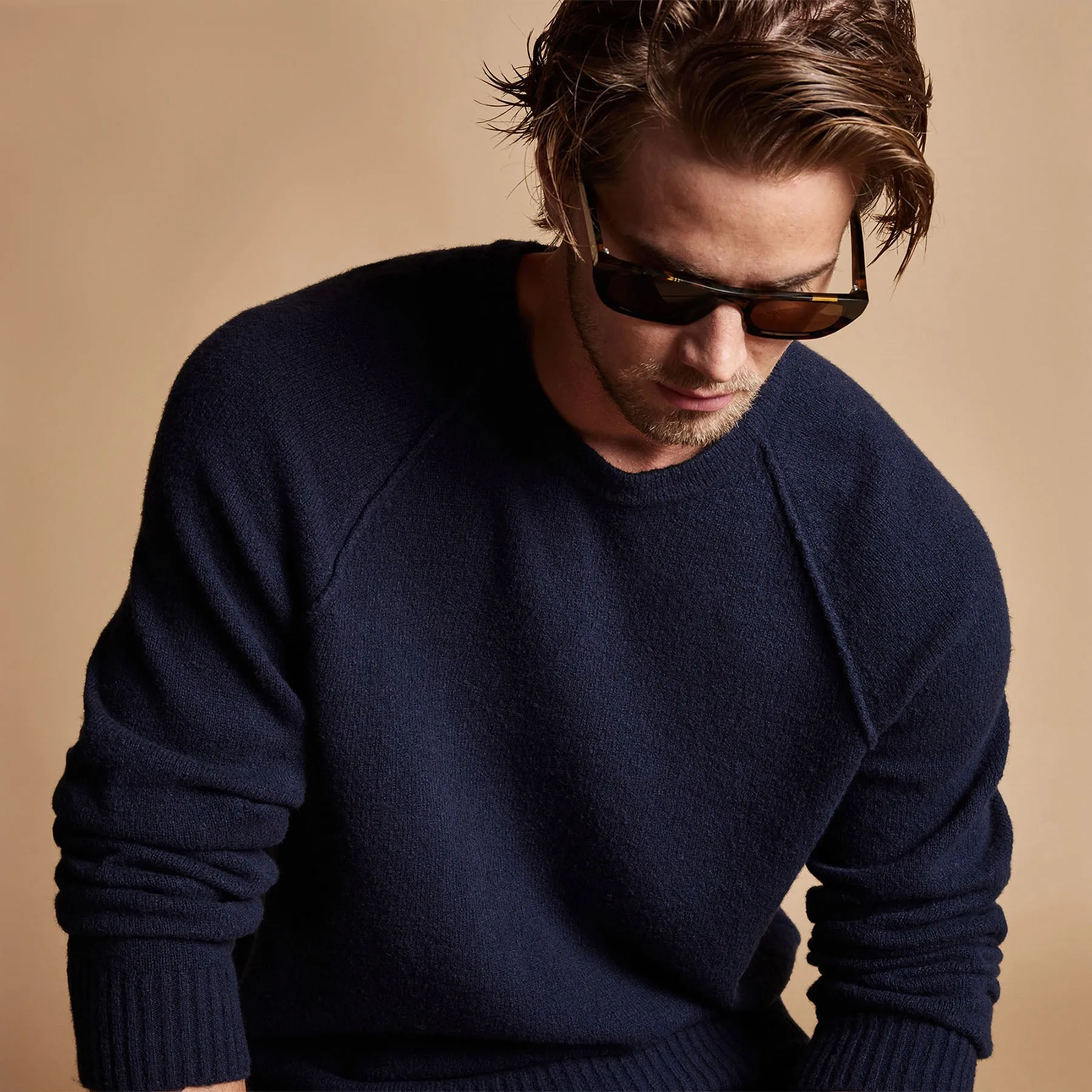 Bayshore Cashmere Blend Sweater - Navy