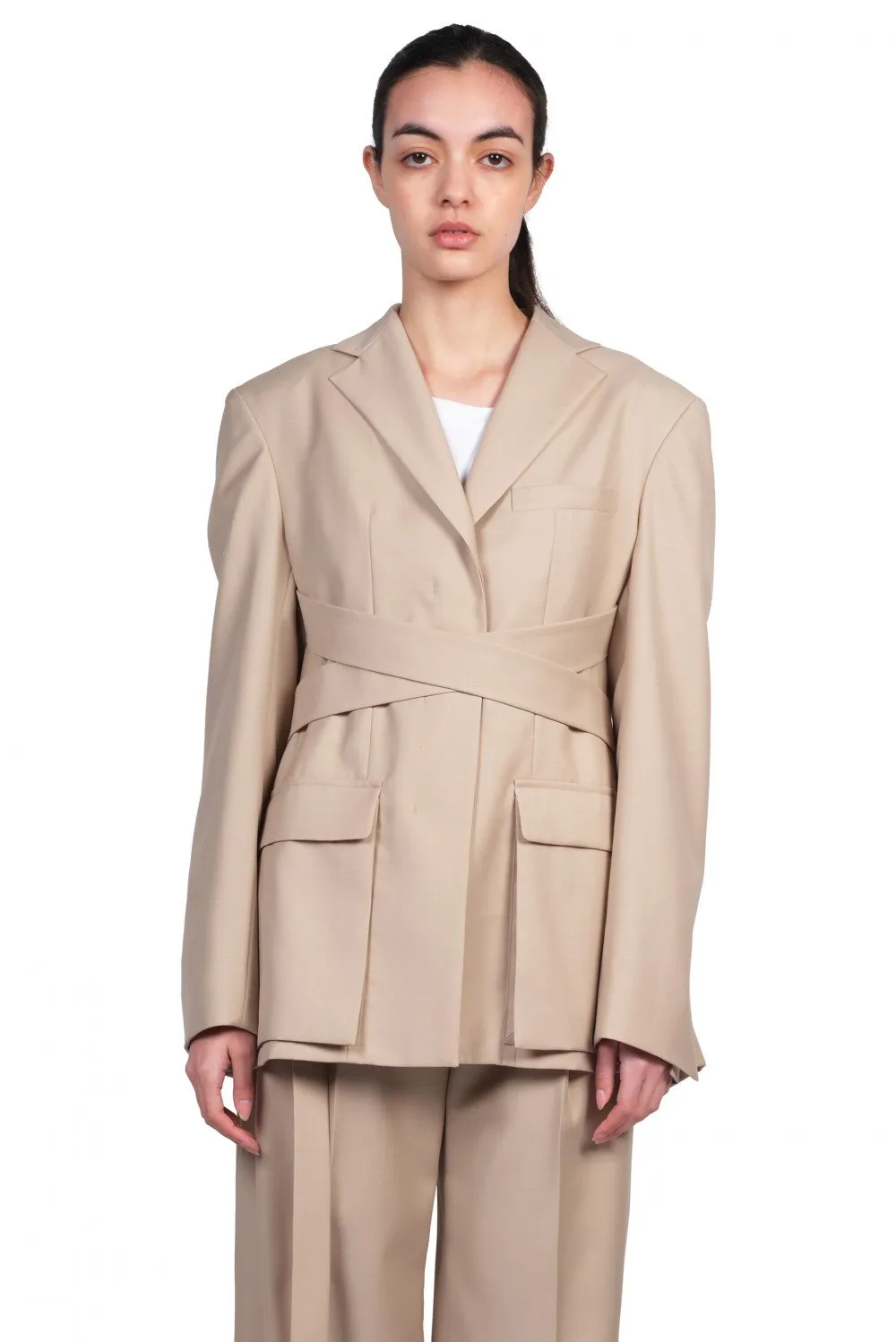 Beige Elle Blazer