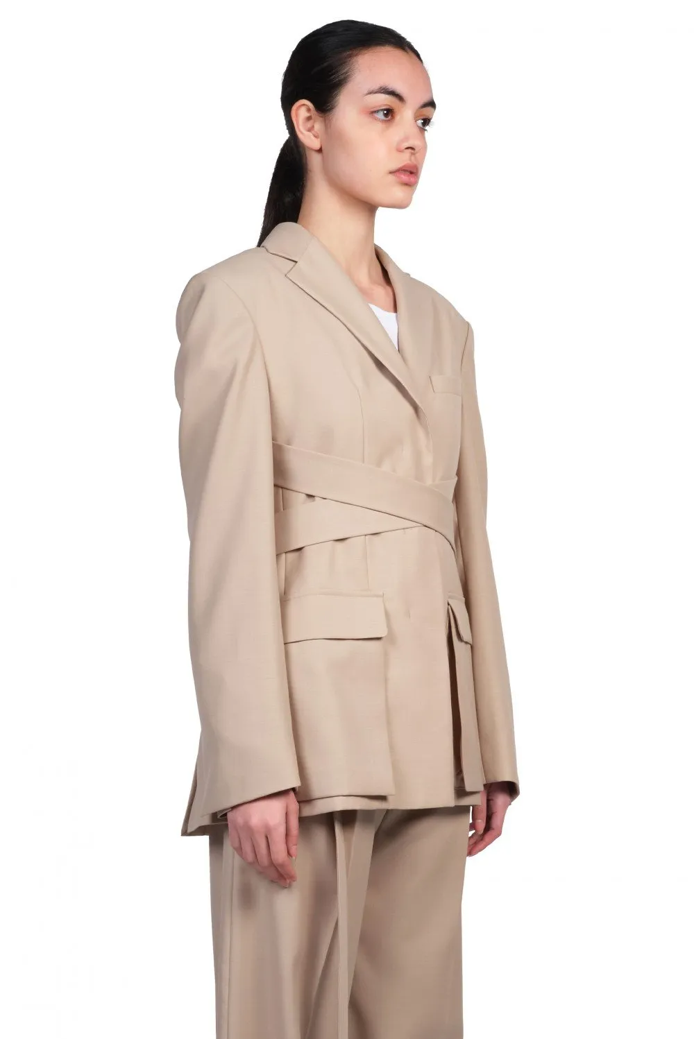 Beige Elle Blazer