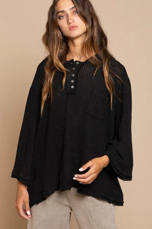 Bell Sleeve Oversized Fit Sweater Top - Online Exclusive