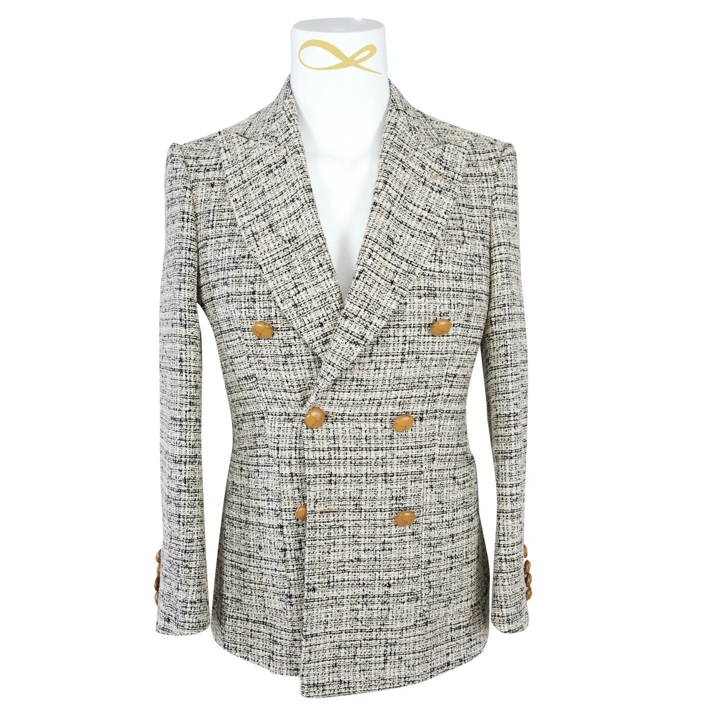 Biscotti Tweed Double Breasted Jacket