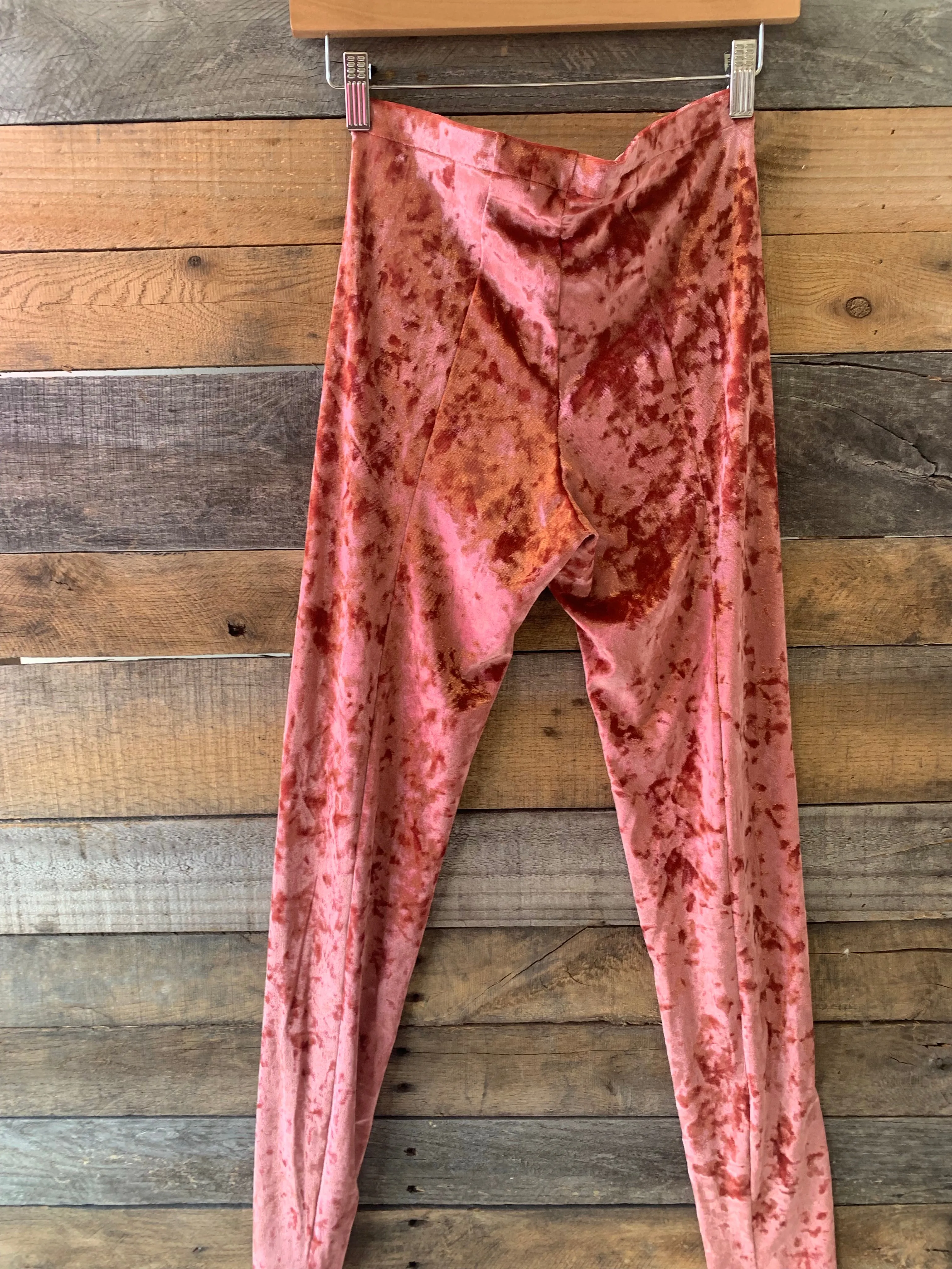 BJB Pink Velvet Leggings