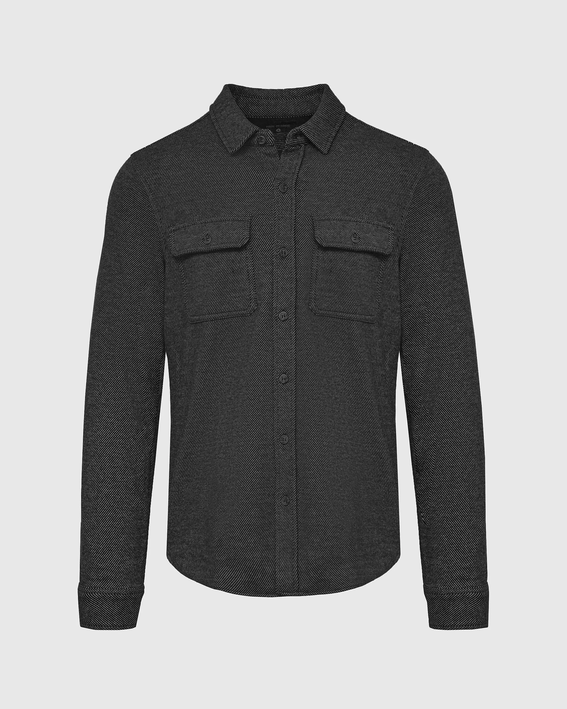 Black Carbon Long Sleeve Sweater Shirt