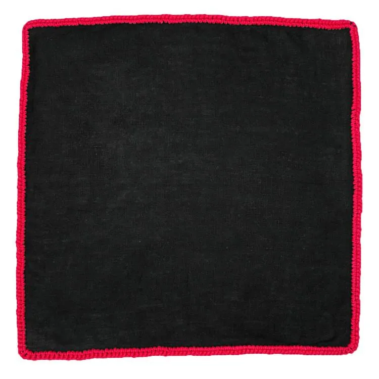 Black Raso with Red Signature Border