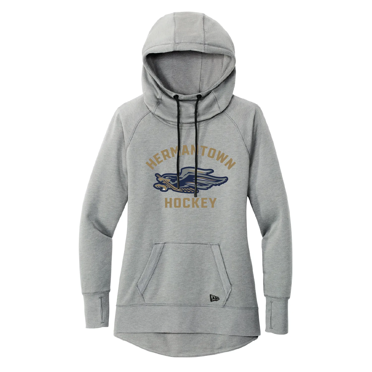 BLC Hermantown Hockey New Era® Ladies Tri-Blend Fleece Pullover Hoodie