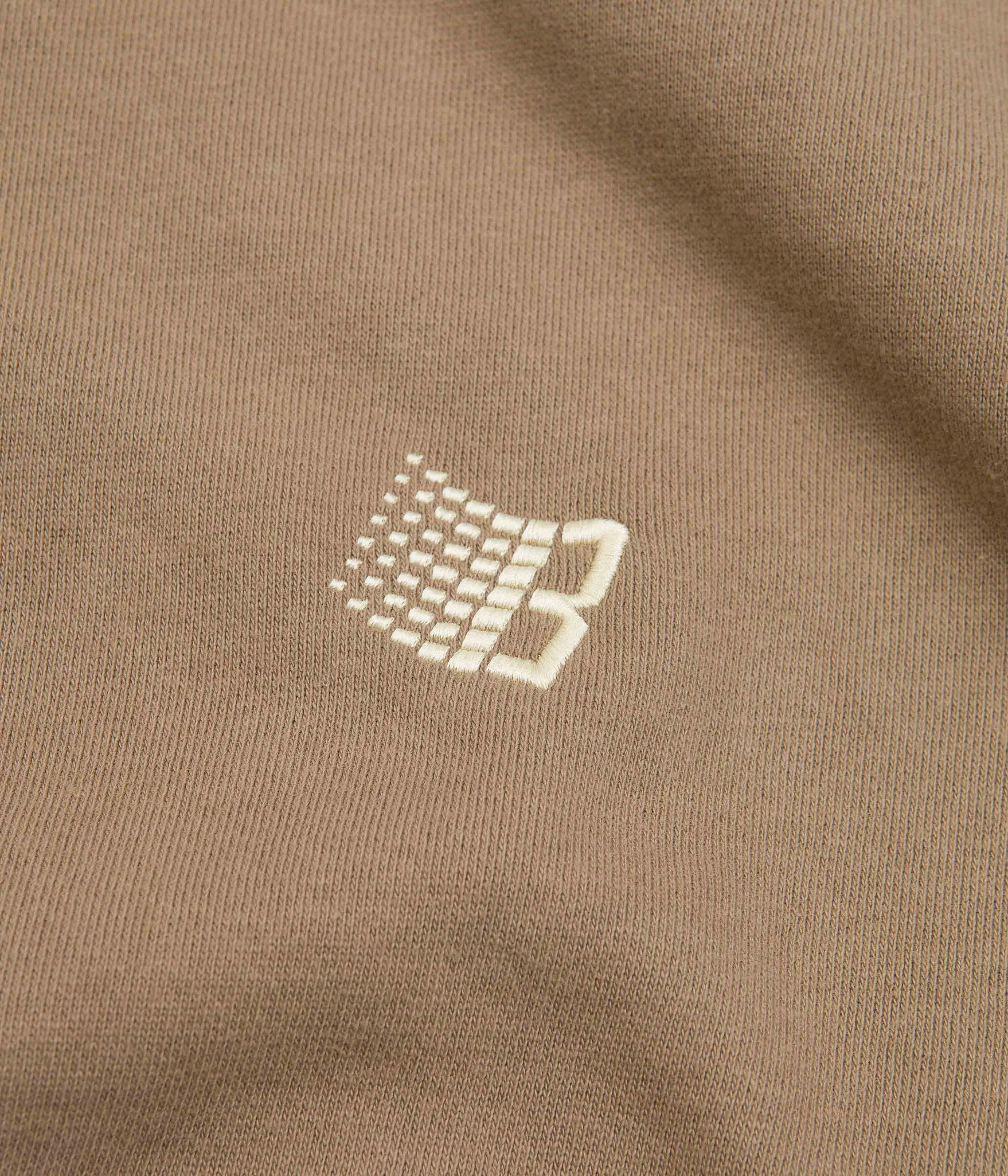 Bronze 56K B Logo Embroidered Crewneck Sweatshirt - Light Brown