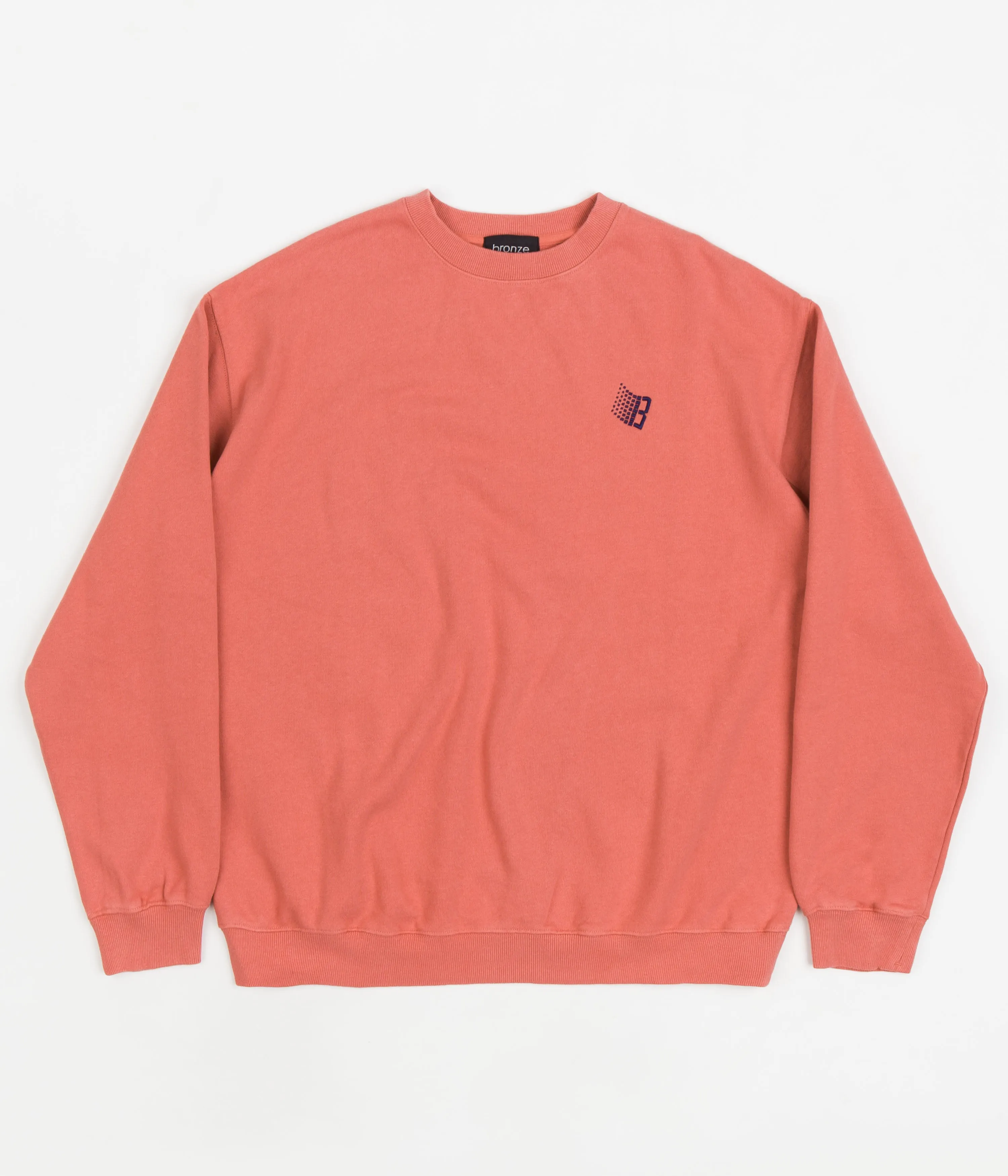 Bronze 56K B Logo Embroidered Crewneck Sweatshirt - Salmon