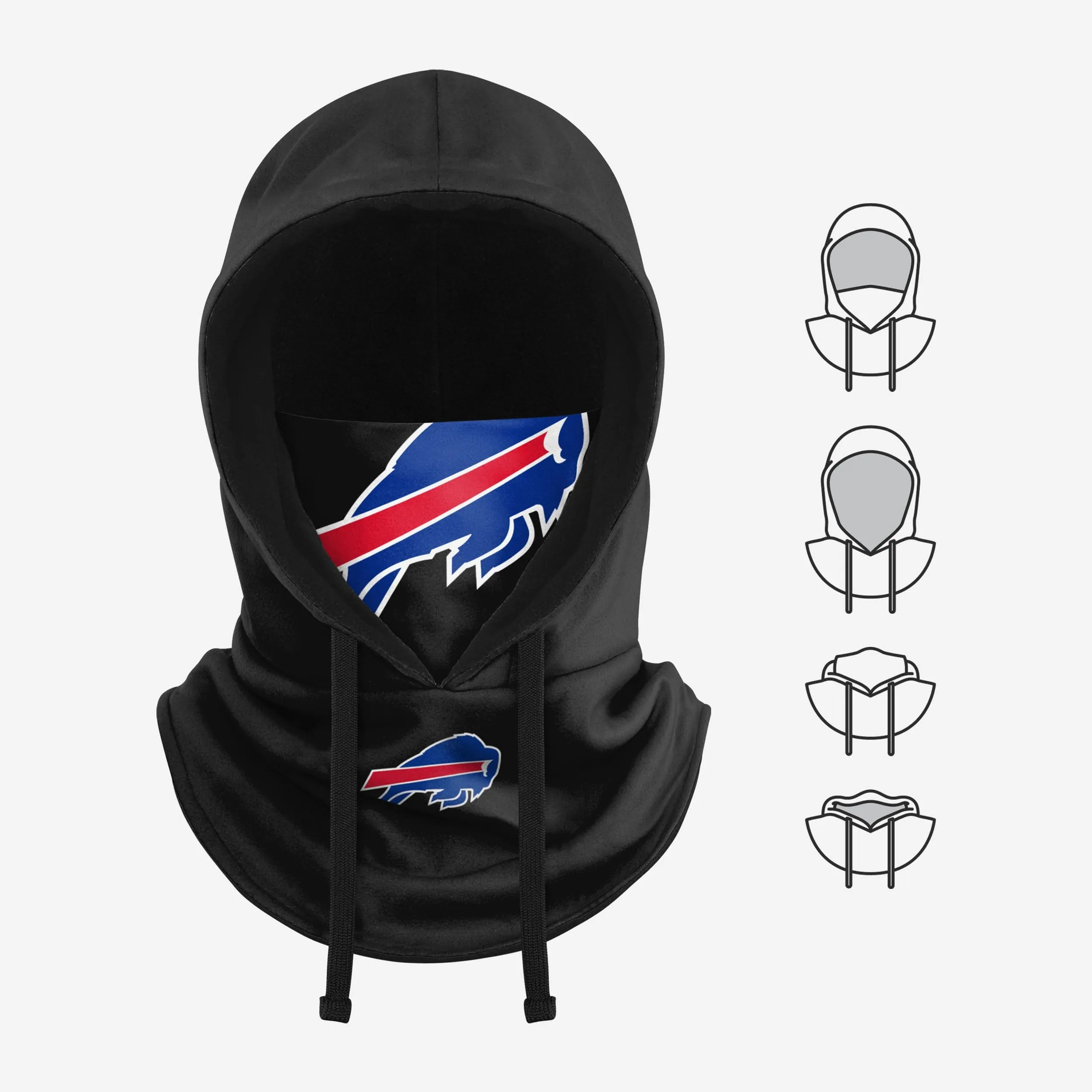 Buffalo Bills Black Drawstring Hooded Gaiter