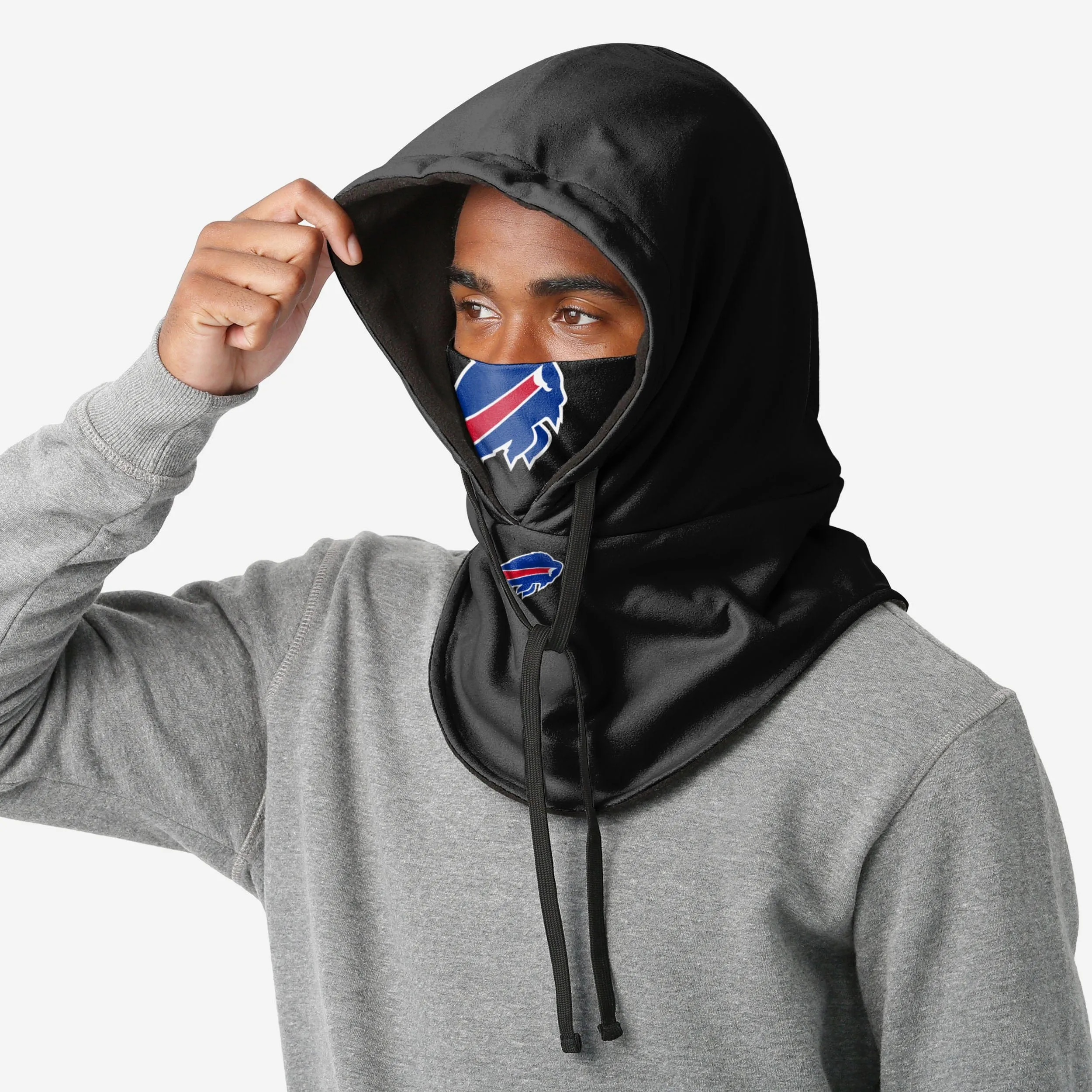 Buffalo Bills Black Drawstring Hooded Gaiter