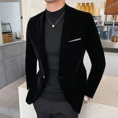 Burgundy Velvet Blazer Men 2020 Fashion Casual Blazer Men Wedding Groom Singer Costume Slim Blazer Formal Evening Dress M-5XL