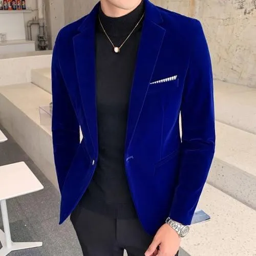 Burgundy Velvet Blazer Men 2020 Fashion Casual Blazer Men Wedding Groom Singer Costume Slim Blazer Formal Evening Dress M-5XL