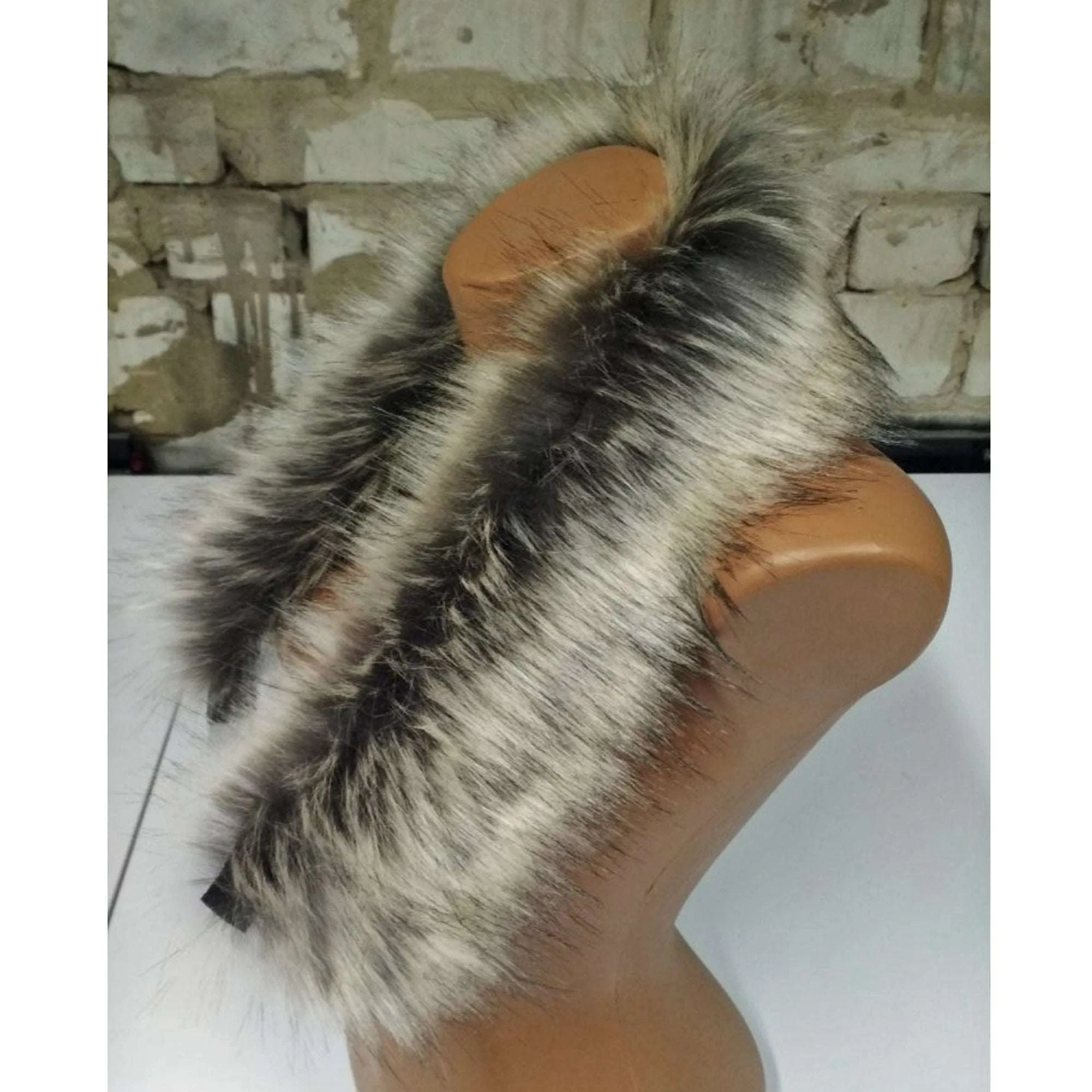 BY ORDER Faux Fur Vegan Trim Hood 70 cm, Faux Fur Collar Trim Like Raccoon, Fake Fur, Fur Fabric, Fur Ruff, Faux Fur Hood, Hood Fur Jacket