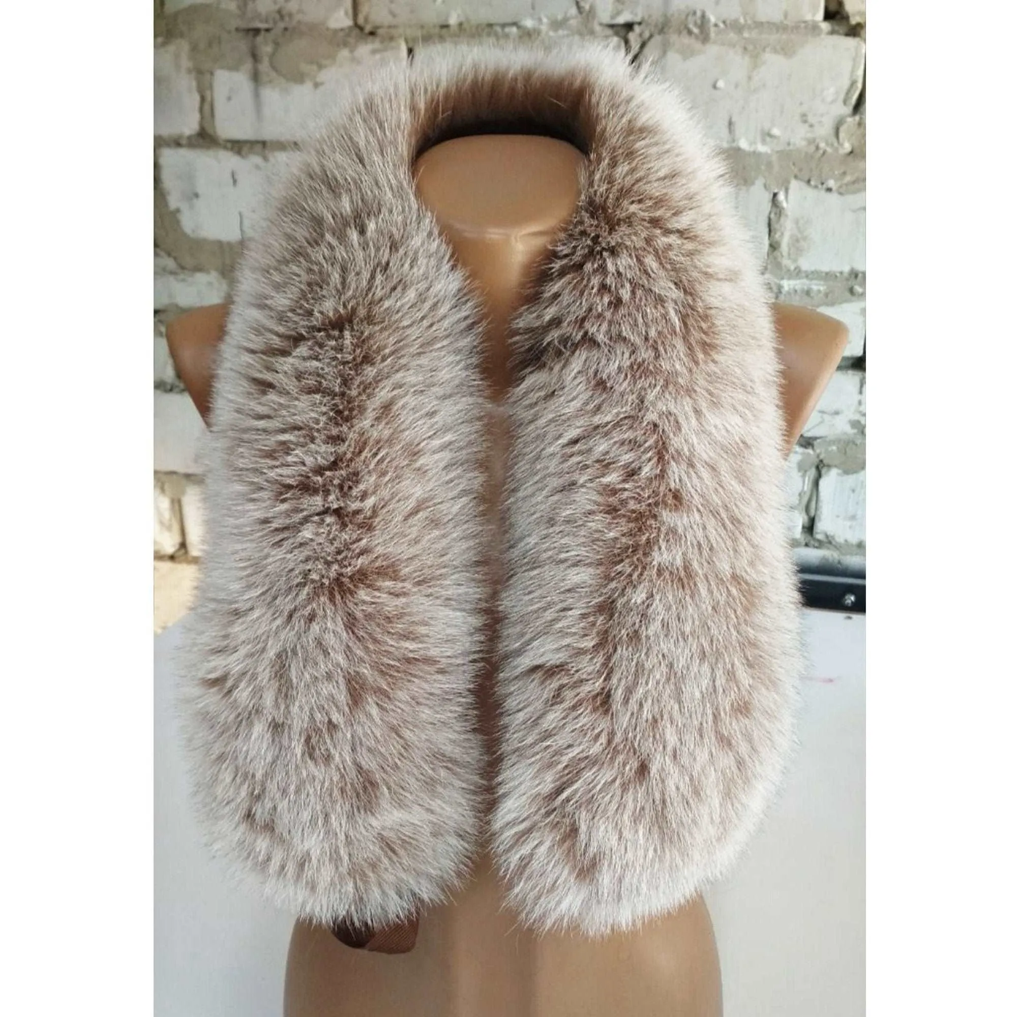 BY ORDER (not Tail) XL Extra Large Real Fox Fur Trim Hood, Fur collar trim, Fox Fur Collar, Fur Scarf, Fur Ruff, Fox Fur Hood, Jacket