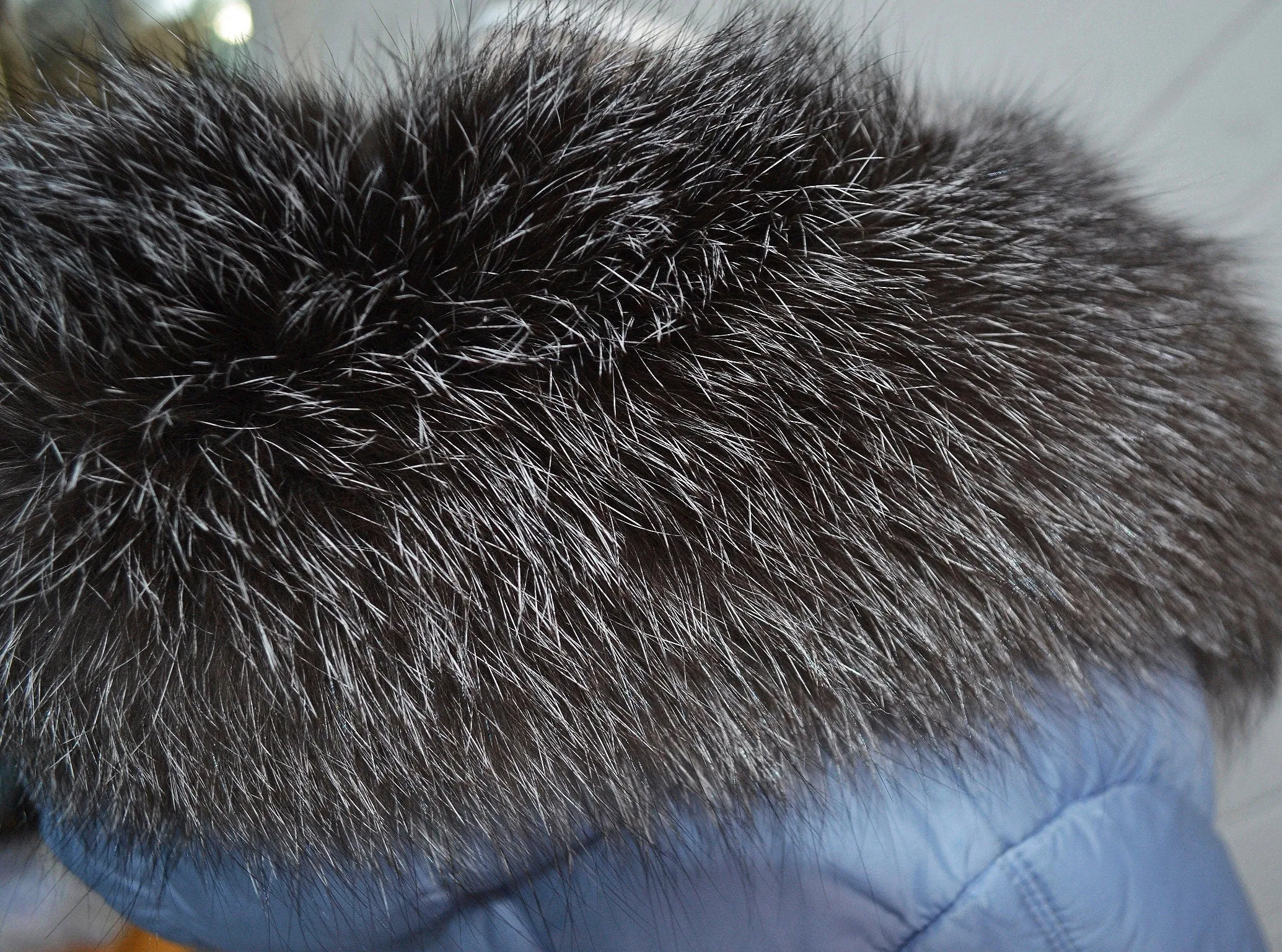 BY ORDER Rare Luxury BLUEFROST Fox Fur Trim Hood, Fur collar trim, Silver Fox Fur Collar, Fur Scarf, Fur Ruff, Fox Fur Hood, Bluefrost Fur