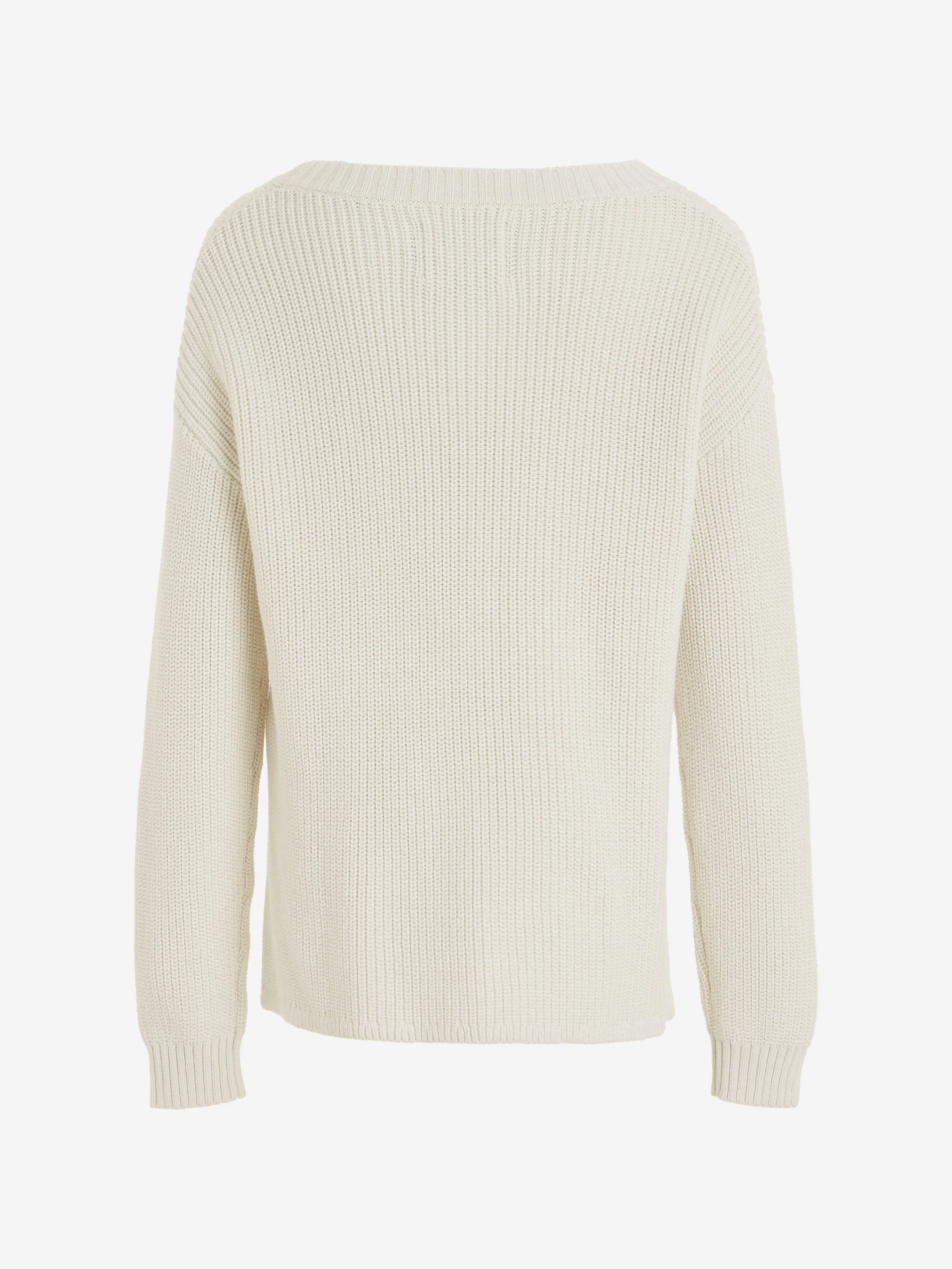 Calvin Klein Girls Bronze Monogram Slit Sweater in Ivory