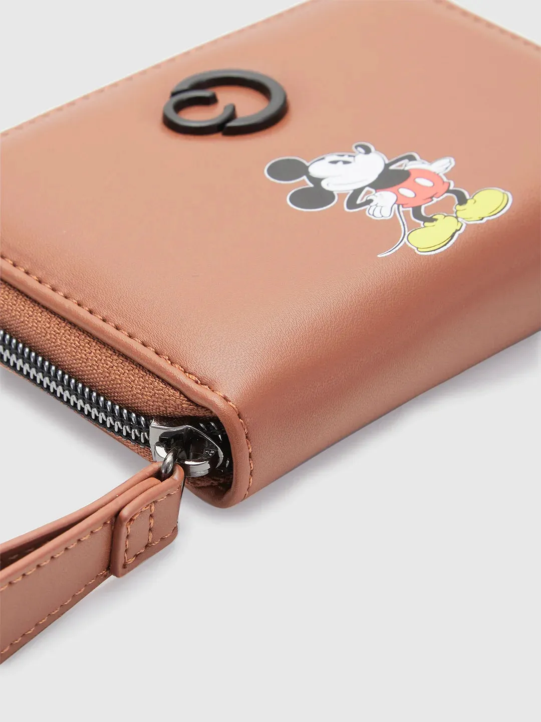 Caprese Disney Inspired Printed Mickey Mouse Collection Small Wallet Tan