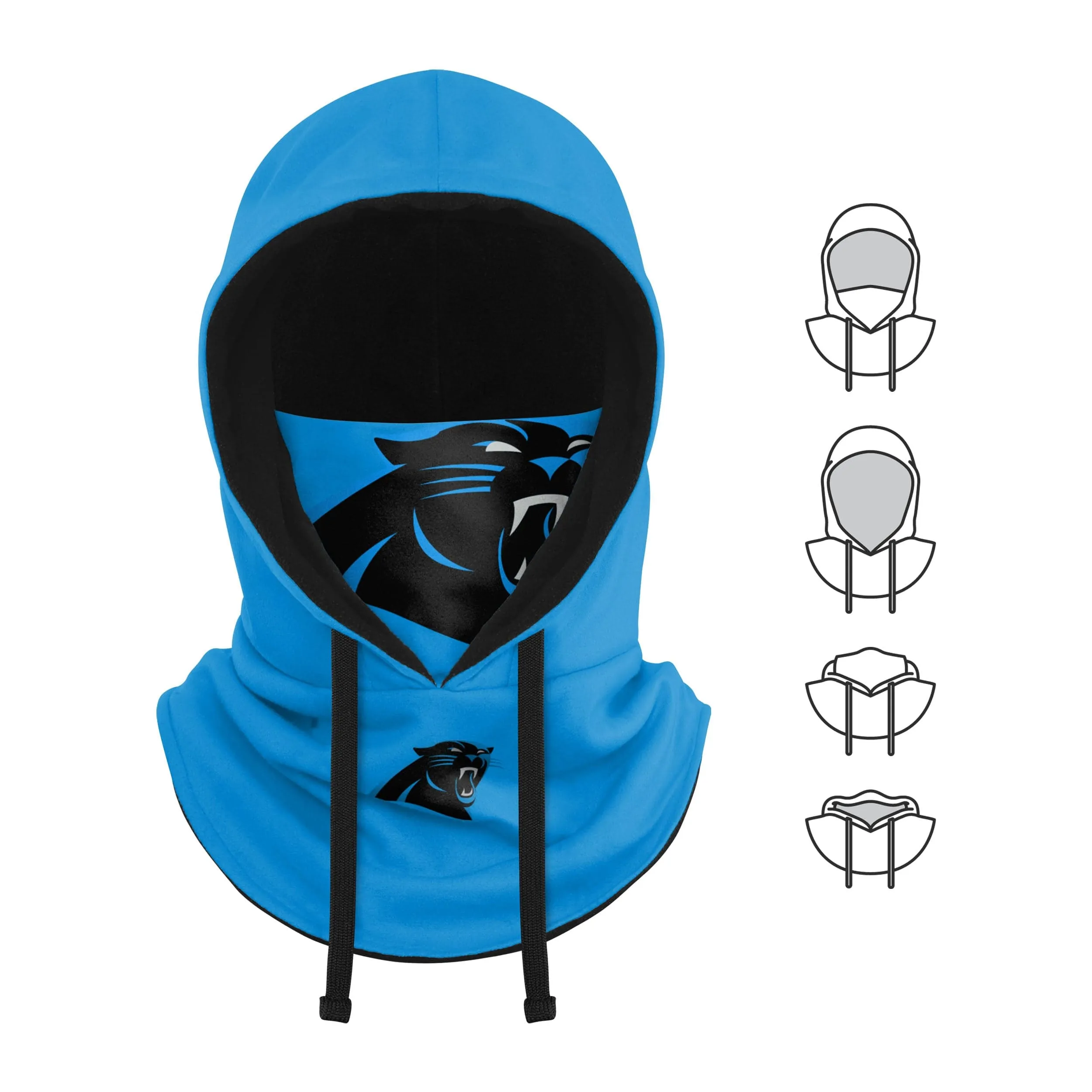 Carolina Panthers NFL Alternate Team Color Drawstring Hooded Gaiter