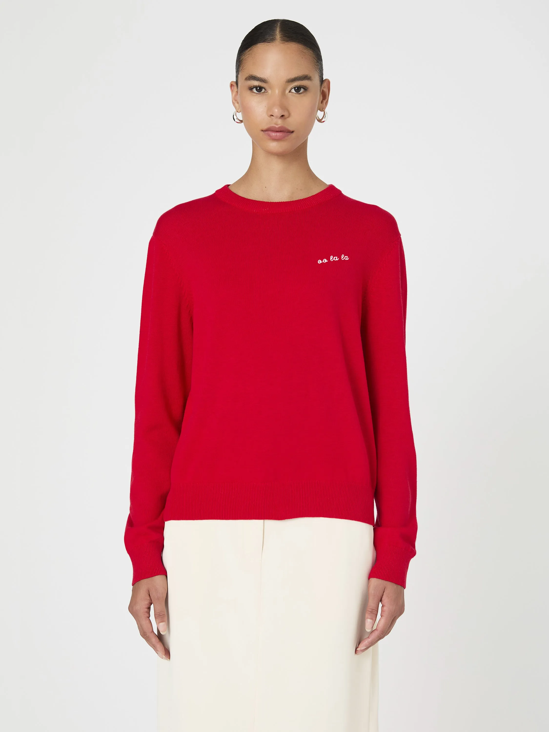 Cashmere Blend Embroidered Sweater