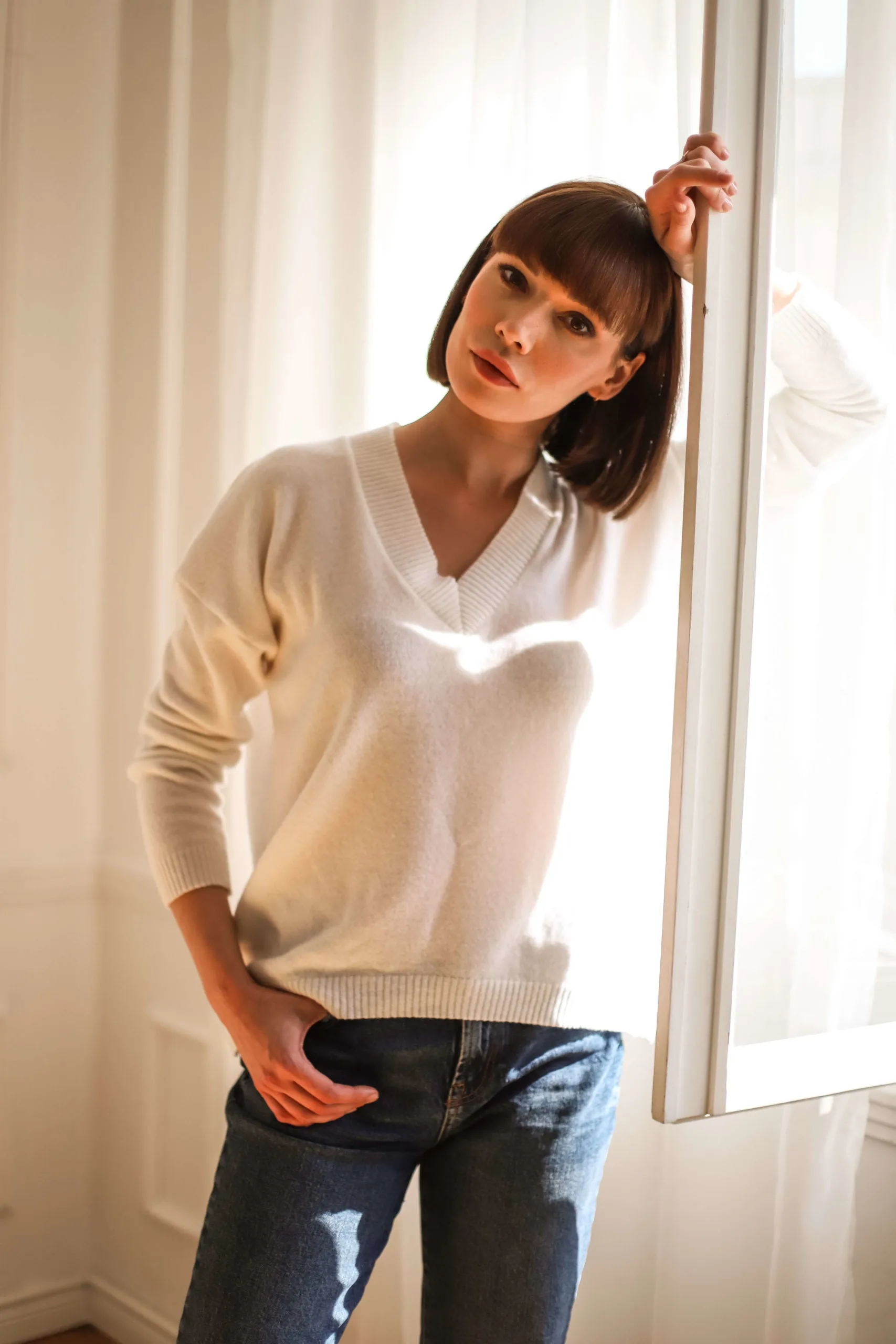 Cashmere Ecru Sweater