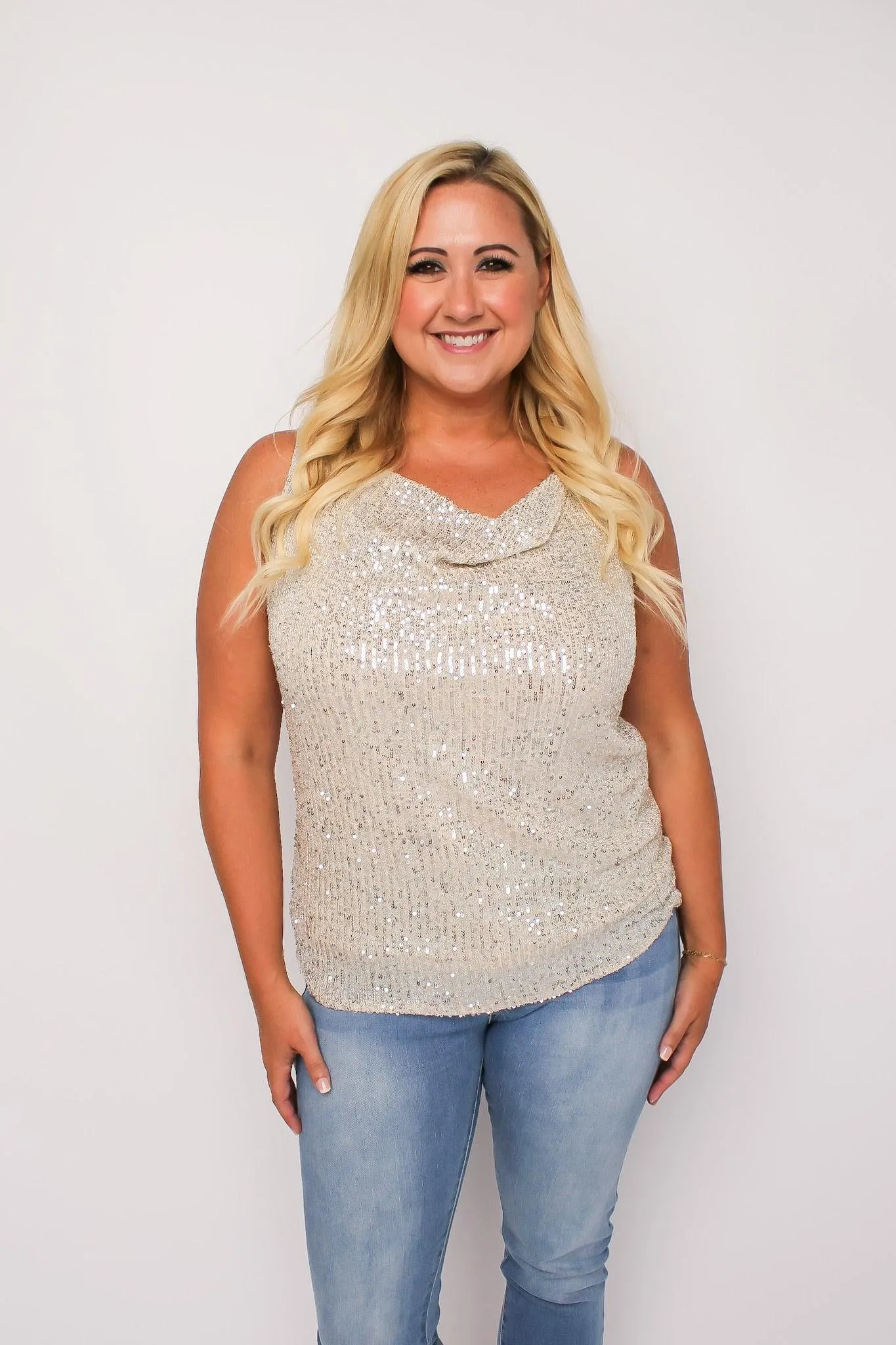 Champagne Sequin Cami