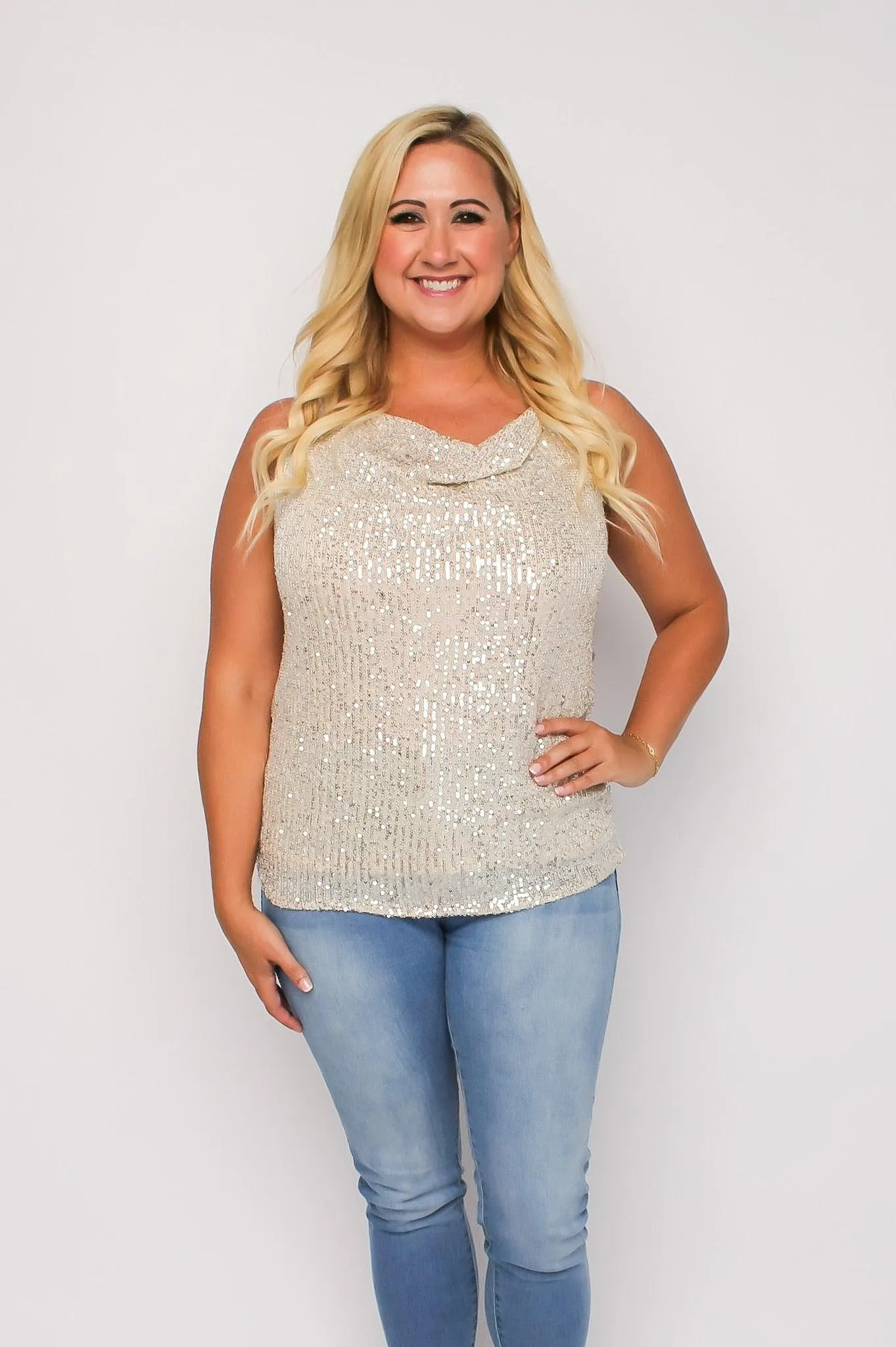 Champagne Sequin Cami