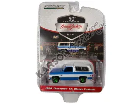 CHASE 1984 Chevrolet K5 Blazer Custom - Blue and White (Barrett-Jackson Scottsdale Edition) Series 11 Diecast 1:64 Scale Model - Greenlight 37270D