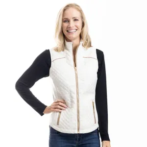 Chic Core Winter White Quilted Vest