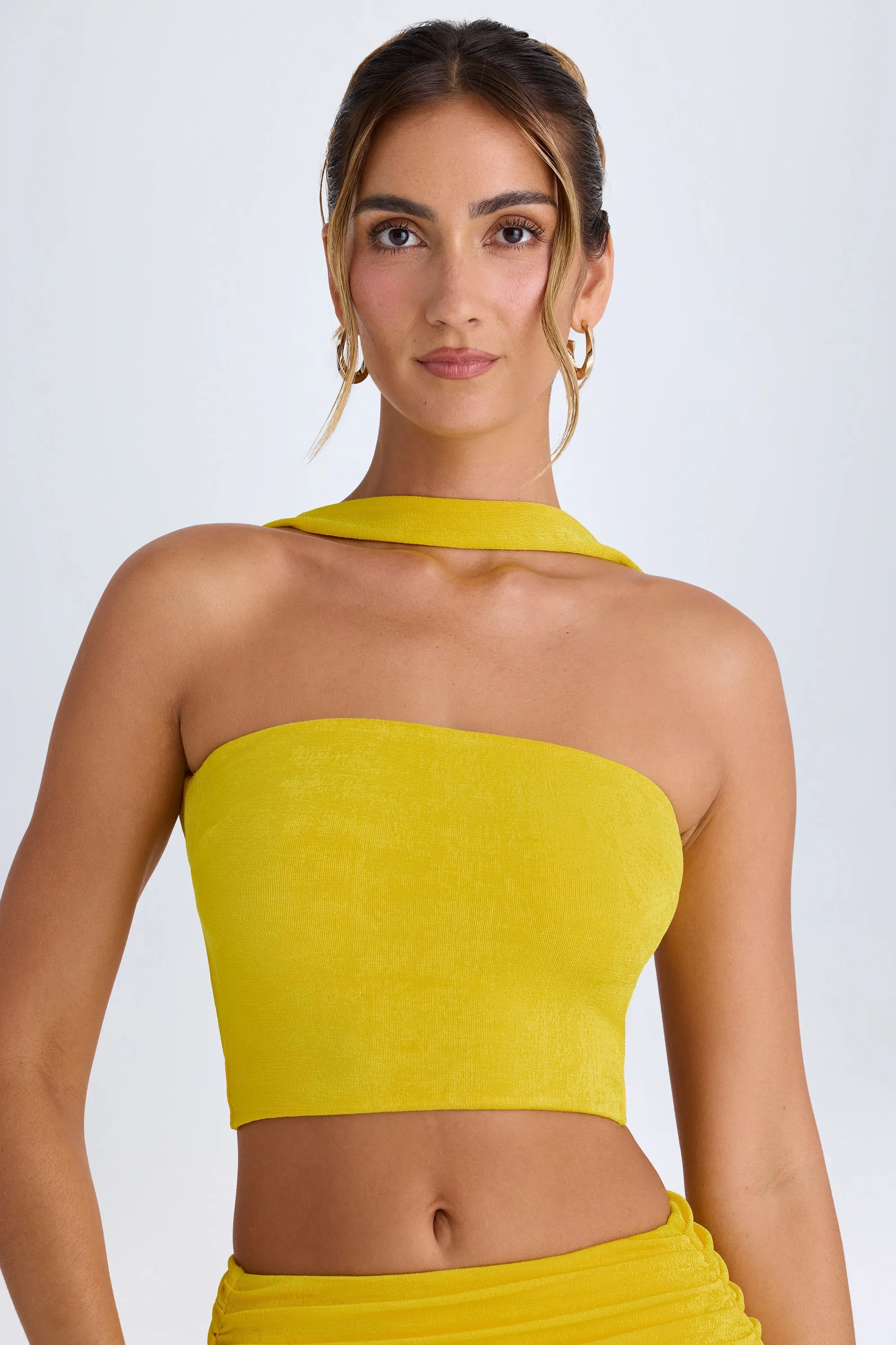 Choker-Detail Bandeau Top in Buttercup