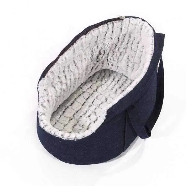 Classic Denim Luxury Dog Carrier